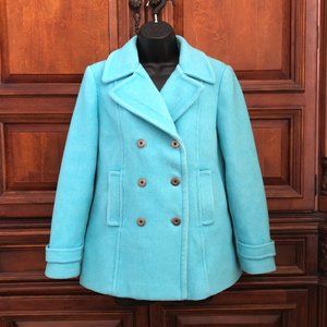 Stylish Blue Pea Coat